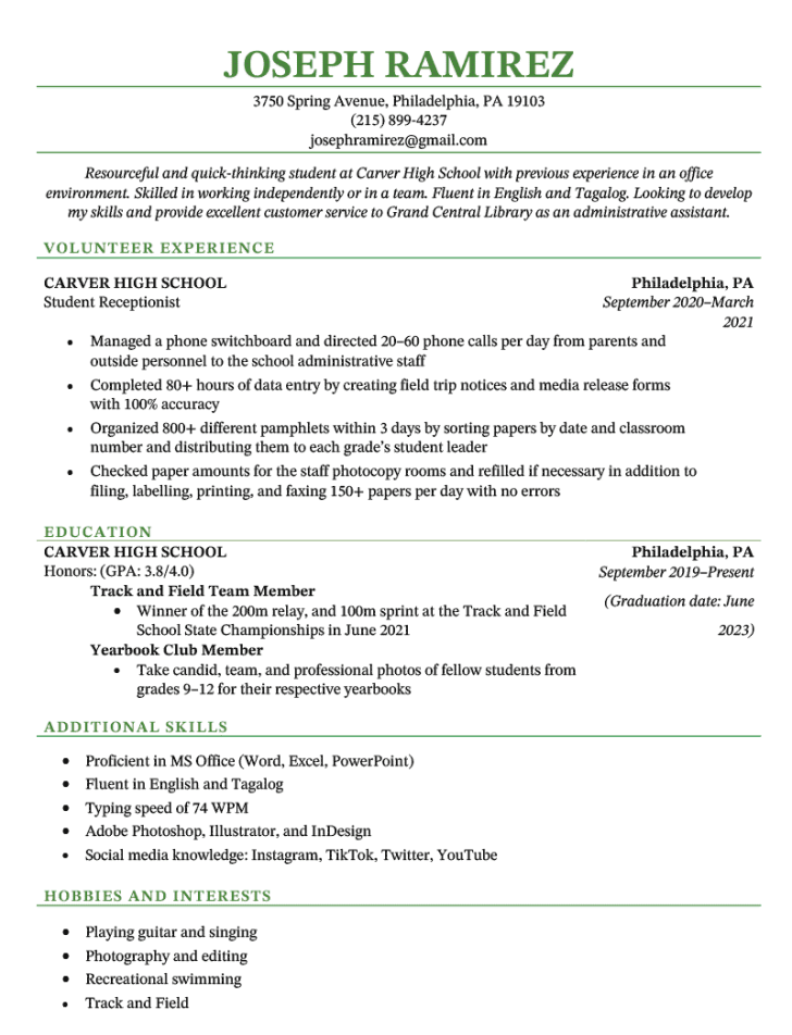 How to Make a Resume for Your First Job (+ Examples)