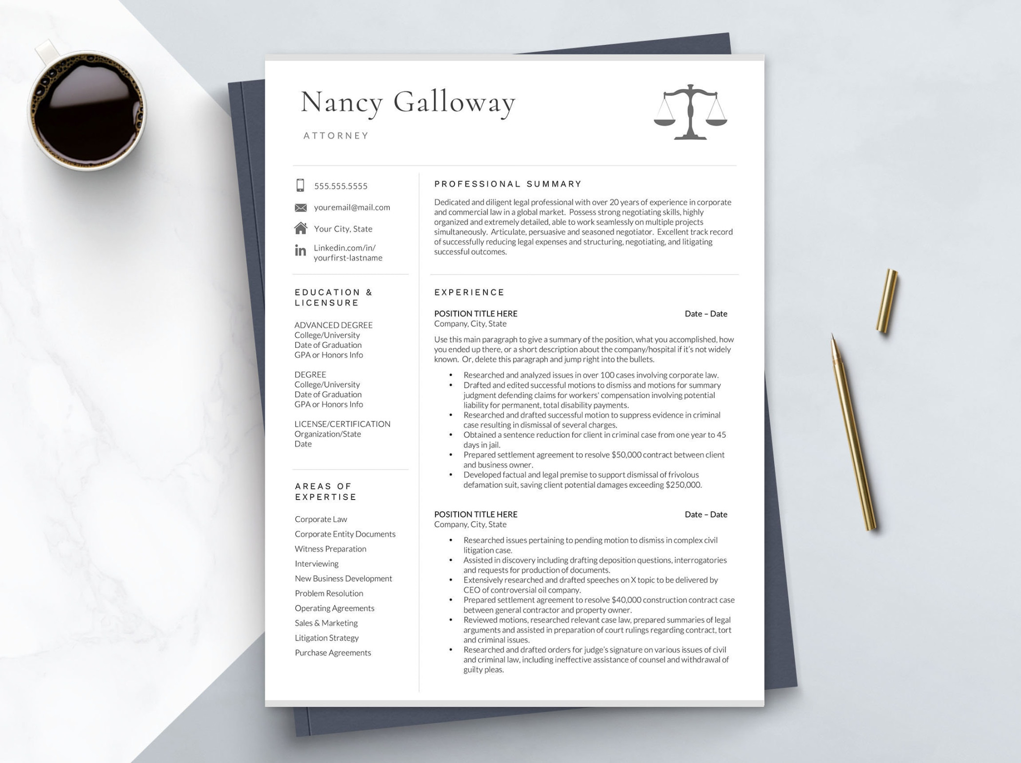 legal resume template for word amp pages lawyer resume etsy de